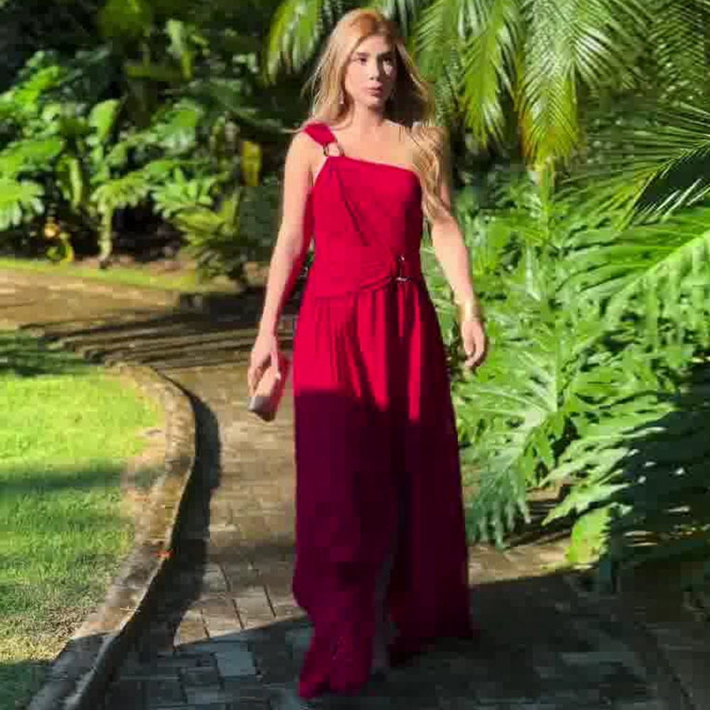 Forever 21 Summer Sleeveless Red Simple Elegant Dress